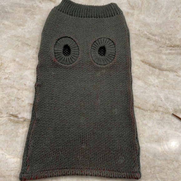 NEW Argyle Dog Sweater | Grey, Red, Black | Medium / Large - Picture 3 of 7